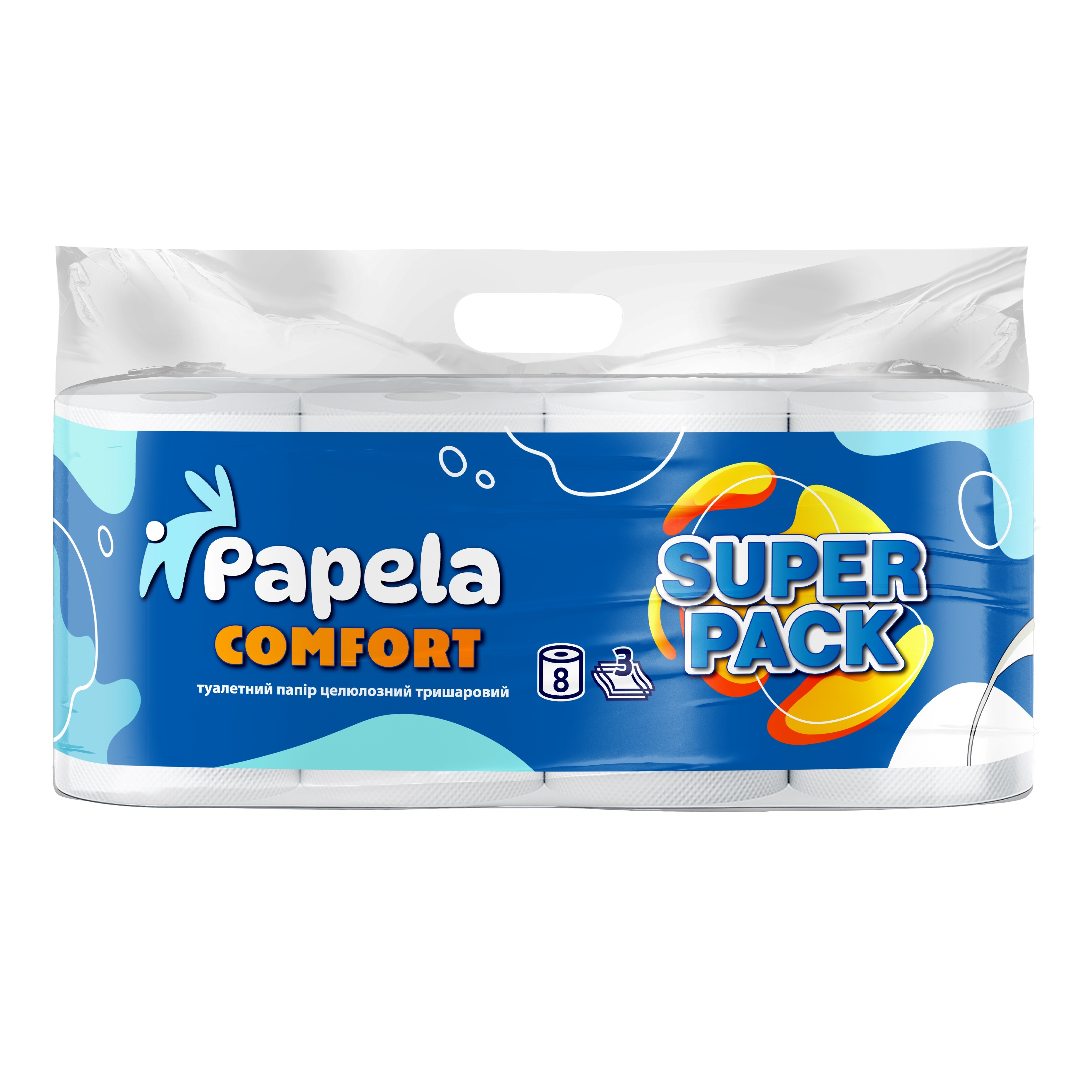 Туалетний папір Papela Comfort 8 шт/уп